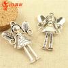 A3550 8.7g Accesorios Retro DIY Colgante de Ángel Plata Antigua Venta al por Mayor de Fábrica Suministro Transfronterizo 10 Piezas/Paquete