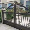 Fábrica de Origem de Foshan Portão Simples de Liga de Alumínio Pátio de Villa Porta Deslizante Elétrica Portão Duplo Feito Sob Medida