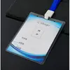 Cordão de Crachá Cartão de Identificação Transparente A1B1B4 Capa de Plástico Rígido Marca de Fábrica Atacado Serigrafia A7 Permissão de Trabalho Cartão de Busca de Criança