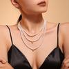 Joyería Cubo de Azúcar Collar Pulsera Cuentas de Concha Barroca Lujo Accesible para Mujer Colgante de Acero Titanio Bola Redonda Pequeña Gargantilla Set Dulce