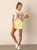 Saia Midi Lisa Colorida Estilo Doce Picante Amazon Verão Feminina Cintura Alta Linha A Elástica Emagrecedora Casual Esportiva Curta