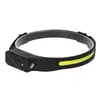 Nueva Linterna Frontal Fuerte para Pesca al Aire Libre COB Silicona Portátil Inducción por Ola de Mano USB Mini Multifuncional