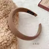 Diadema de Color Café de Caña Alta para el Cabello, Diadema para Lavarse la Cara, Pinza para el Cabello, Estilo de Celebridad de Internet, Diadema Versátil, Goma para el Cabello, Accesorio para el Cabello