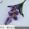 Tulipa Flor de Três Pétalas Duas Folhas Tulipa Florindo Cinco Flores Decoração de Sala de Estar em Casa Flor Artificial Flor de Casamento Obra de Arte Flor de Seda