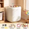 Caixa de armazenamento transparente com tampa, organizador de brinquedos infantis, caixa de armazenamento à prova de poeira para casa, caixa de armazenamento móvel com rodas universais