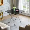 Mesa Dobrável para Uso Doméstico, Mesa de Jantar Simples para Apartamentos de Aluguel, Mesa Portátil para Exterior para Montar Barracas, Mesa Quadrada Dobrável sem Instalação