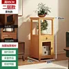 Estantería de almacenamiento multicapa estilo chino con puertas, estantería independiente para el hogar, soporte para macetas y plantas de balcón