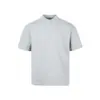 Camiseta de manga corta para hombre, diseño de cuello de pétalo de media altura de verano, versión coreana, anti-pilling, cuello alto, corte limpio