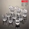 Juego de Vasos Pequeños de Vidrio Grueso para Baijiu Casero Vaso de un Solo Tiro para Whiskey Licor Decantador Vaso Bala Copa de Vino Pequeña