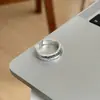 Anillo de letra de diamante de color de doble capa de la suerte francés para mujer abierto estilo ins Corea del Sur moda nicho diseño Anillo Avanzado