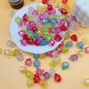 Cuentas cuadradas con agujero para colgar burbujas de acrílico, 16 mm, transparentes, coloridas, con forma de cubo de agua, accesorios de joyería para colgar en el coche con cuentas DIY