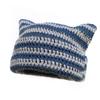 Gorro de Punto Hecho a Mano de Dibujos Animados para Estudiantes Otoño e Invierno Gorro de Lana para Niños Estilo Diablillo Gorro Plegable Venta al por Mayor de Fábrica en Stock