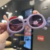 Gafas de sol infantiles con orejas de conejo móviles, gafas de sol de dibujos animados lindas, para niños y niñas, protección solar para fotos, gafas lindas de cachorro para bebé