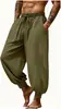 Calça Casual Masculina Nova de Verão Transfronteiriça com Cordão Versátil Calça Longa Cor Sólida Calça Jogger para o Dia a Dia em Estoque