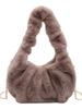 Bolso de Felpa para Mujer de Gran Capacidad 2024 Nuevo Otoño e Invierno Combinable Bolso Bandolera de Cadena Bolso de Mano Plisado