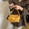 Bolso Tejido de Gran Capacidad para Viajes Diarios 2026 Nuevo de Alta Apariencia Bolso de Hombro Moda Bolso de Mano Tipo Cubo Relajado