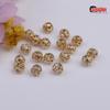 Oro Relleno de Oro de 14K Conservación del Color Linterna de Bola Calada Cuentas Separadas Cuentas de Oro Pulsera Collar con Cuentas Accesorios de Joyería DIY al por Mayor