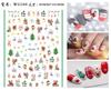 Adesivos de Natal para Unhas Série de Natal 3D Adesivos de Unha Desenho Animado Adesivos de Floco de Neve Adesivos de Unha Adesivos de Unha de Natal