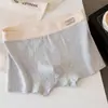 Ropa Interior Suave y Transpirable para Hombre, Calzoncillos tipo bóxer de Algodón Puro de Cintura Media para Hombre, Estilo Otoño e Invierno