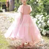Vestido de Princesa de Verano para Niñas 2025 Vestido de Dama de Honor Disfraz de Cumpleaños para Actuación Vestido Abullonado de Fibra de Poliéster para Niños