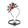Conjunto de Tiara e Coleira de Aranha para Halloween Transfronteiriço Tiara de Aranha Decoração de Festa do Festival Fantasma Acessórios de Cabelo