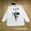 Erd Melancólico Rico Segunda Geração Retrato Retro Americano Estampa Rock Hip-Hop Bolso Cargo Calça Camiseta Manga Curta Solta Tendência Masculina e Feminina