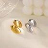 Anillo de Corazón con Moño Hueco de Moda, Chapado en Oro Real de 18K, Anillo de Acero Inoxidable, Joyería de Mano a Juego para Parejas