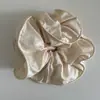 Estilo K de Anel de Cabelo Grande de Intestino Grosso com Borda de Cogumelo Doce Elegante Faixa de Cabeça de Cor Pura de Alta Qualidade Acessório de Cabelo de Tecido de Flor de Cabeça para Menina