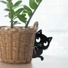 Adornos de Metal para Jardín Gato Negro Transfronterizos, Adornos de Metal para Jardín, Decoraciones de Árboles Ocultas para Patio Exterior, Regalos de Jardinería