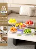 Bandeja de Frutas para Sala de Estar, Cesta de Frutas Doméstica, Bandeja de Exibição de Frutas Secas e Lanches Multicamadas de Ferro, Suporte de Armazenamento de Frutas Multicamadas para Mesa de Jantar
