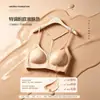 Sujetador Sexy con Tirantes de Espalda Descubierta y Copas Triangulares con Adorno de Pedrería para Mujer, Líquido Fino Invisible Tipo Base, Sujetador con Correa Push-Up para Pecho Pequeño