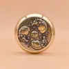 Spinner Hexagonal de Latón Puro, Adornos para Descomprimir, Arroz y Tesoro, Diez Rimas, Spinner, Spinner, Hombres y Mujeres, Tendencia Nacional Venta Caliente