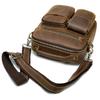 Bolso de Hombre Malute Bolso Bandolera Cruzado de Cuero Genuino para Hombre de Cuero Crazy Horse Vintage Europeo y Americano Bolso de Mano de Alta Gama