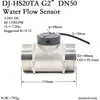 Sensor de Caudalímetro de Agua de Acero Inoxidable 304 de 4 Puntos y 2 Pulgadas Dj-Hsta, Resistente a la Temperatura hasta 80 Grados, Eje de Cerámica, Reducción de Ácidos Débiles y Contaminación