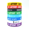Pulseira de silicone esportiva de basquete cor luminosa pulseira de pulso de futebol pulseira Kobe Curry James Durant
