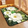 Tapete de chão de terra de diatomáceas em formato de flor tridimensional 3D, adequado para uso doméstico, banheiro e hall de entrada; absorvente, antiderrapante e resistente a manchas