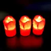 Lâmpada de vela de plástico LED criativa de lágrimas eletrônicas pequenas para chá de cera simulação de vela layout de festa de aniversário de casamento fabricantes atacado