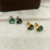 Aretes Geométricos de Titanio con Cierre de Twist, de Concha de Abulón Natural, Tridimensionales, Modernos y de Alta Gama, Nueva Lujuria Accesible, Elegantes