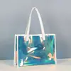 Bolsa Tote Laser PVC Celebridade da Internet Cor Brilhante Bolsa de Presente Loja de Roupas de Exposição Alto Valor Estético Bolsa Tote Laser de Compras