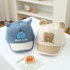 Chapéus de Bebê Fofos de Primavera Boné Versátil de Baseball Desenho de Coelho Boné de Baseball Infantil Chapéu de Sol de Verão