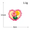 Patche de Bordado Computadorizado em Formato de Coração com a Letra Love, Patche Decorativo em Formato de Coração, Patche para Roupas DIY Sem Costura