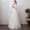 Vestido de Novia Ligero Estilo Bosque 2026 Nuevo Francés Sencillo Largo hasta el Suelo Novia Sesión de Fotos de Viaje Vestido de Manga Larga Vestido de Novia Súper de Hada