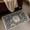 Felpudo retro baño puerta de baño absorbente secado rápido lodo de diatomeas alfombrilla suave baño inodoro alfombrilla antideslizante