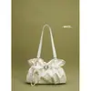 Bolso de hombro plisado elegante de gran capacidad transfronterizo para mujer, nuevo bolso tote de verano 2026 para ir al trabajo
