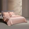 Classe Europeia Acessível Luxo Conjunto de Quatro Peças Satinado Bordado Princesa 100 Fios Algodão de Fibra Longa Simples Capa de Edredom Pura de Algodão Roupa de Cama +