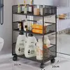 Estante de Baño Lavabo de Pie Carrito Pequeño Multifuncional Estante de Almacenamiento Baño Inodoro Gabinete de Almacenamiento Multicapa