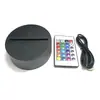Venta al por mayor de fábrica Base de luz nocturna 3D DIY Acrílico USB Monocromática Tricolor Enchufe Control remoto Táctil Colorida Base