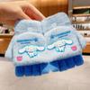 Luvas Quentes à Prova de Frio de Inverno para Crianças, para Alunos do Ensino Fundamental e do Ensino Primário, para Escrever, Especiais, Meio Dedo, com Aba Dobrável, Conjunto de Cinco Dedos