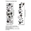 Variedade de Adesivos de Espelho de Vidro Flor de Borboleta Floral Preta Vinha Decoração de Casa Banheiro Autoadesivos de Parede Atacado