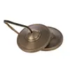 Instrumento Musical Tântrico do Nepal Xizang Bronze Ding Xia Sino de Tocar Feito à Mão Instrumento de Percussão Étnica Som Nítido Eco Longo